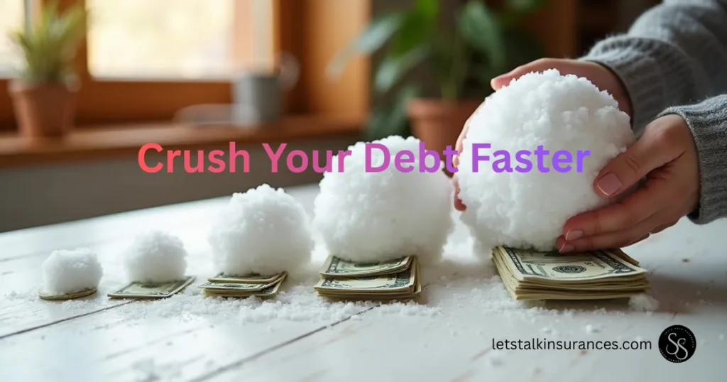 A visual guide illustrating how the Debt Snowball Method helps individuals crush unsecured debt and pay off credit cards faster.